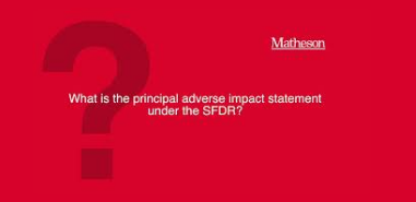 Principle Adverse SFDR